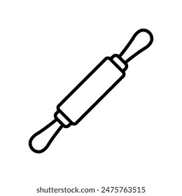 Rolling pin line icon vector
