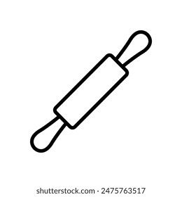 Rolling pin line icon vector