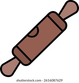 Rolling Pin Line Vector Icon Design