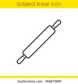 Rolling pin linear icon. Cooking instrument. Thin line illustration. Paste rolling pin contour symbol. Vector isolated outline drawing