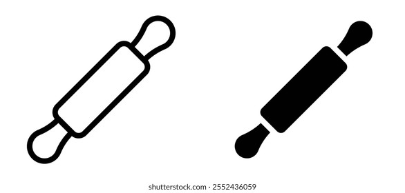 Rolling pin liner icon vector set.