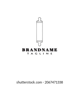 rolling pin logo icon design template modern vector illustration