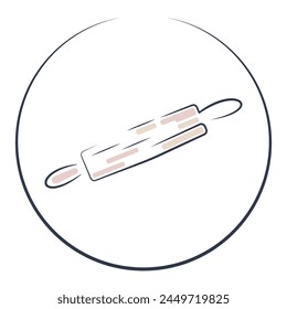 Logo-Liniengrafik des Rolling Pins