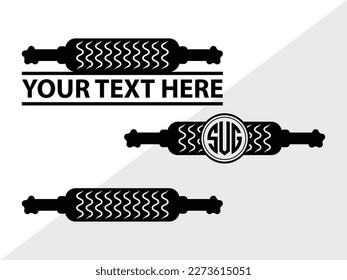 Silueta de ilustración de un vector monograma de bobina