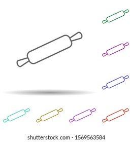 Rolling pin multi color icon. Simple thin line, outline vector of web icons for ui and ux, website or mobile application