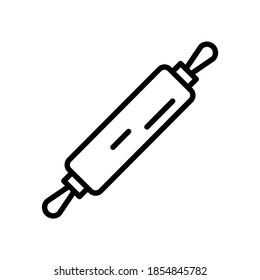 Rolling pin. Outline simple vector icon. Icon, symbol, geometric, doodle. 