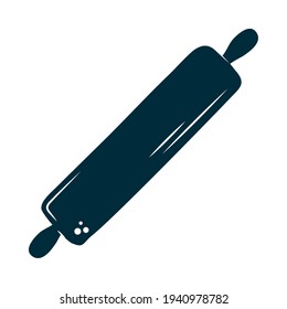 rolling pin over white background