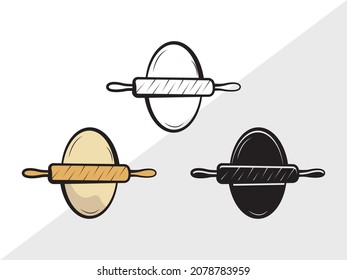 Rolling Pin Printable Vector Illustration