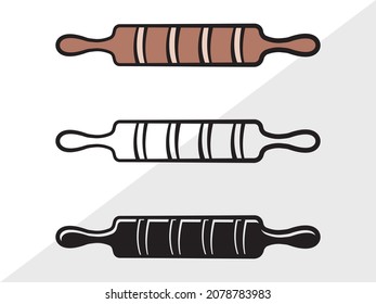 Rolling Pin Printable Vector Illustration