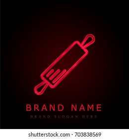 Rolling pin red chromium metallic logo