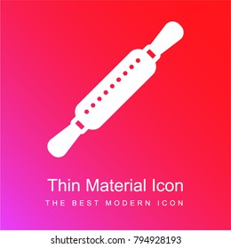 Rolling pin red and pink gradient material white icon minimal design