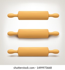 Rolling Pin Set On Bright Background