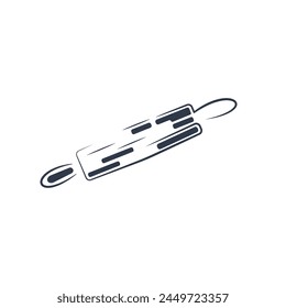 Rolling pin vector abstract line art