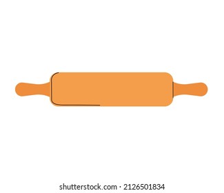 Rolling pin Vector Flat Illustration. Kitchenware element. Kitchen utensil.
