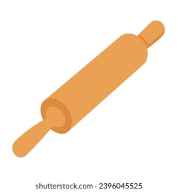 Rolling Pin Vector Flat Illustration and Icon,etc