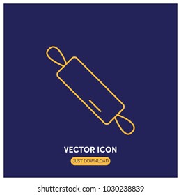 Rolling Pin Vector Icon Illustration