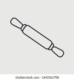 Rolling pin vector icon illustration sign