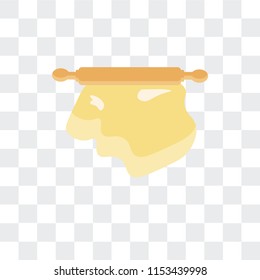 Rolling pin vector icon isolated on transparent background, Rolling pin logo concept