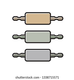 rolling pin vector icon isolated on white