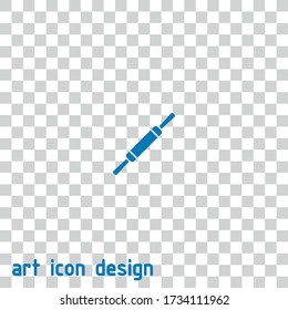 rolling pin vector icon on isolated background