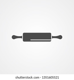 Rolling pin vector icon sign symbol