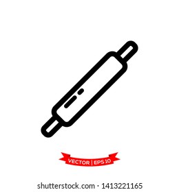 rolling pin vector icon in trendy flat design