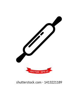 rolling pin vector icon in trendy flat design