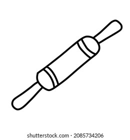 Rolling pin. Vector illustration in doodle style.
