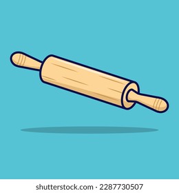 Rolling pin vector illustration. Rolling pin icon concept isolated. Flat design