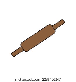 rolling pin  vector illustration isolated on white background