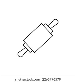 rolling pin vector line new icon