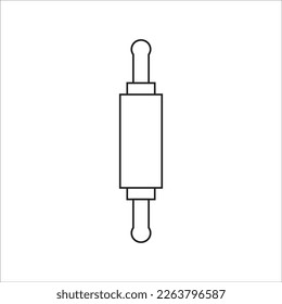 rolling pin vector line new icon