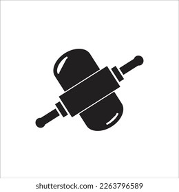 rolling pin vector line new icon
