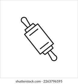 rolling pin vector line new icon