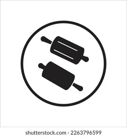 rolling pin vector line new icon