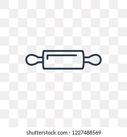 Rolling Pin vector outline icon isolated on transparent background, high quality linear Rolling Pin transparency concept can be used web and mobile
