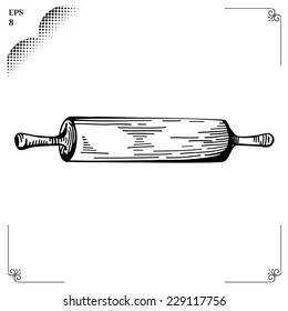 Rolling pins. Cylindrical food preparation. Used to shape and flatten dough. Cooking steps. Methods of Cooking. Process of cookery. Eps