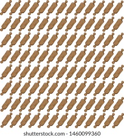 Rolling pins wallpaper, illustration, vector on white background.