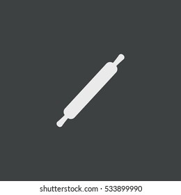 rolling pinsicon isolated on black background