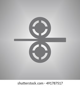 Rolling press   icon. Flat design.