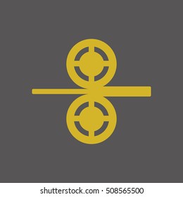 Rolling press   icon. Flat design.