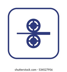 Rolling press   icon. Flat design.