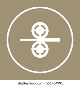 Rolling press   icon. Flat design.