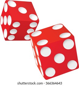 Rolling red dice