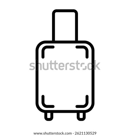Rolling suitcase travel bag color icon