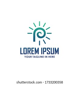plantilla de diseño de logotipo de solapa rodante