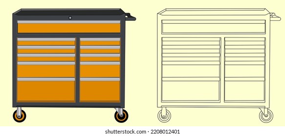 Rolling Tool Cabinet,Rolling Tool Chest with Storage Drawers.