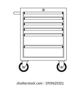 Rolling Tool Chest with Storage Drawers