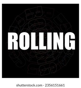Rolling Typography Logo Patch V92 Patch Streetwear, Urban, Luxury, Modern Design Patch Commercial Use
