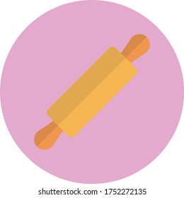 rolling vector flat color icon 